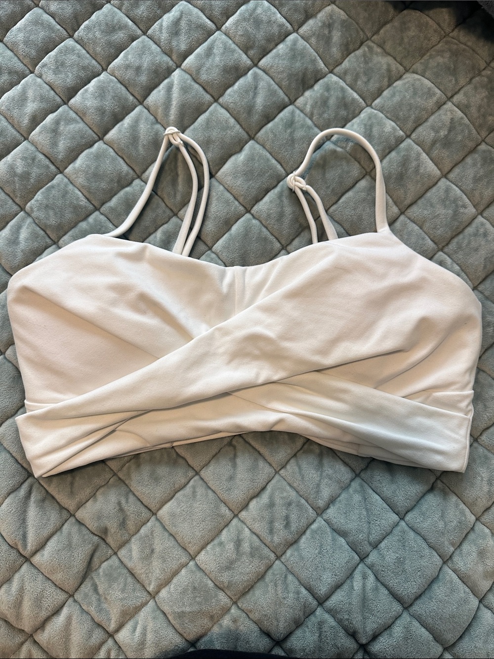 Women's White Twist-Front Bralette Camisole